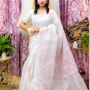প্রাইড কটন স্যাডোওয়ার্ক শাড়ী - Image 2