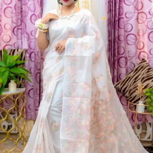 প্রাইড কটন স্যাডোওয়ার্ক শাড়ী - Image 6