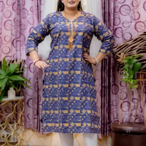 স্টিচড কুর্তি আড়ং কটন - Image 3