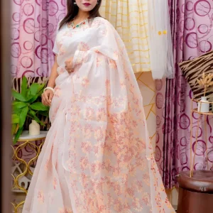 প্রাইড কটন স্যাডোওয়ার্ক শাড়ী - Image 3