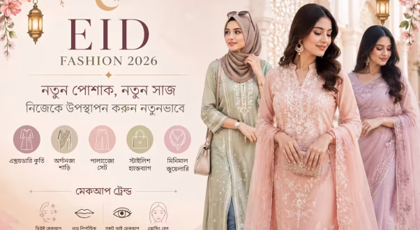 ঈদ ফ্যাশন ২০২৬: নারীদের জন্য ট্রেন্ডিং ড্রেস ও স্টাইল গাইড