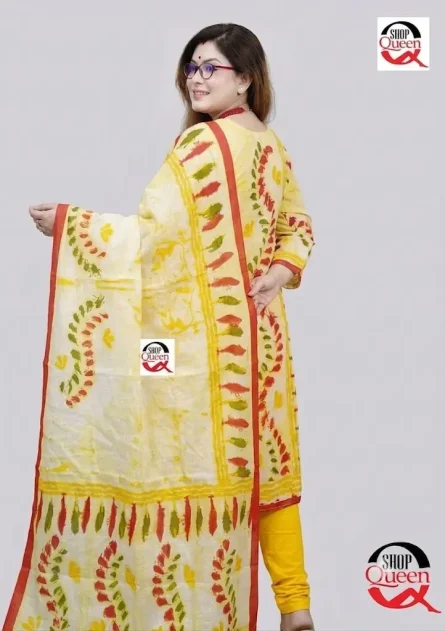 নতুন স্টিচড বেক্সি মোম বাটিক থ্রিপিস - Image 2